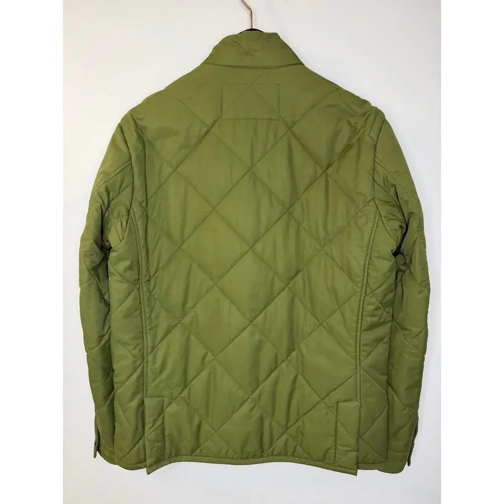 J Crew Outerwear Sussex NX-631 Quilted Jacket Mens M Olive Green Insulated Coat